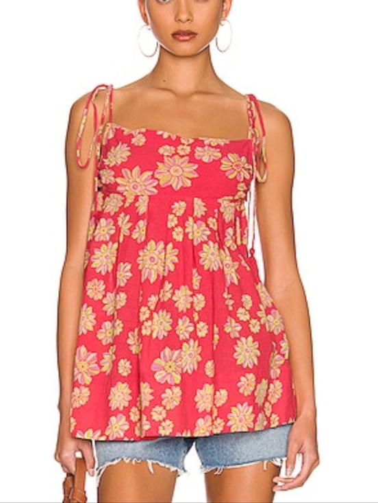 Free People Tops - Free People Indigo Molly Tunic In Hollyhock Combo Size Large